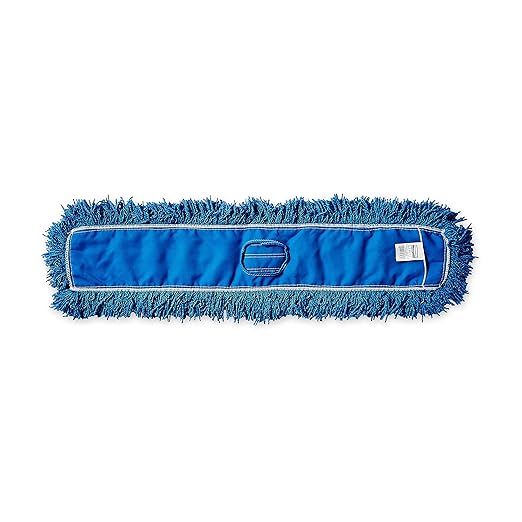 Rubbermaid Commercial Twisted Loop Synthetic-Dust Mop 36-Inch Length x 5-Inch Width Blue Heavy Duty Mop for Floor Cleaning Office/School/Stadium/Bathroom
