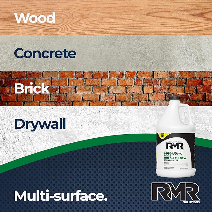 RMR-86 Pro Contractor Grade Mold Stain &amp Mildew Stain Remover Cleaning Solution Professional Quality Formula 1 Gallon