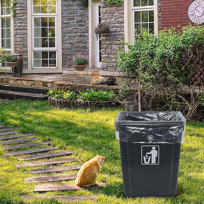 Hespama 13 Gallon Clear Trash Bags 9 Rolls Garbage Bags 225 Counts in Total