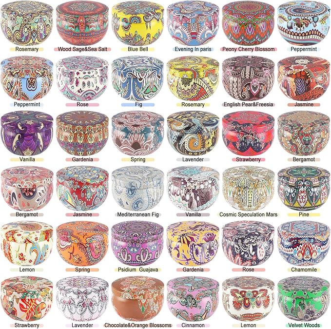 36 Pack Scented Candles Set for Home Relaxing Stress Relief Aromatherapy - Natural Soy Wax and Fragrance - Gifts for Women Mom Best Friend Wife Birthday