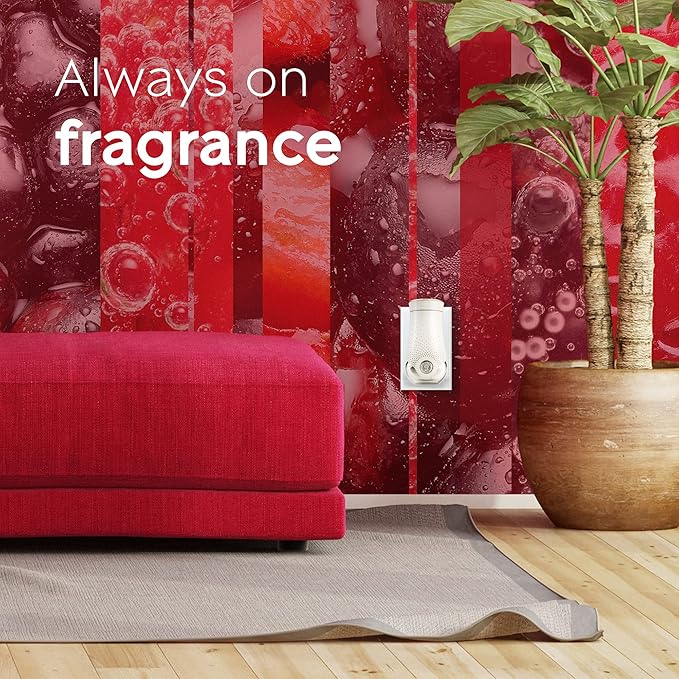Glade PlugIns Refills Air Freshener Starter Kit Scented and Essential Oils for Home and Bathroom Bubbly Berry Splash 4.02 Fl Oz 2 Warmers + 6 Refills