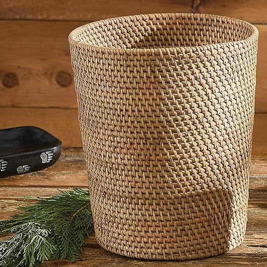 Park Designs Rattan Waste Basket