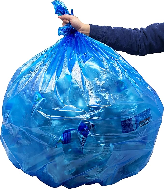 Reli. SuperValue 55-60 Gallon Recycling Bags | 75 Count | Blue Trash Bags | Made in the USA