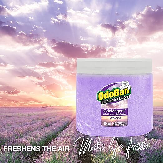 OdoBan OdoMagnet Odor Eliminator Gel Crystals 14 Ounce 6-Pack Lavender Scent