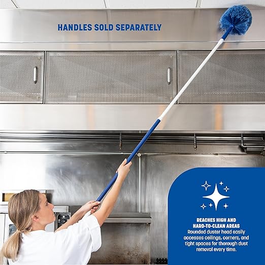 SPARTA Flo-Pac Rounded Duster Cleaning Duster with Electrostatically Charged Bristles for Cleaning 9 X 7 X 7 Inches Blue (Pack of 12)