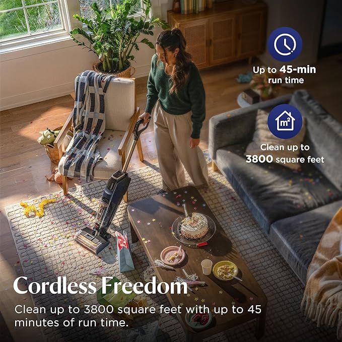 Bissell CrossWave HydroScrub Cordless Wet Dry Vacuum Mop Floor Cleaner with ZeroGap Edge Cleaning &amp FurFinder Headlights 45-Minute Runtime for Hard Floors &amp Area Rugs 4275F