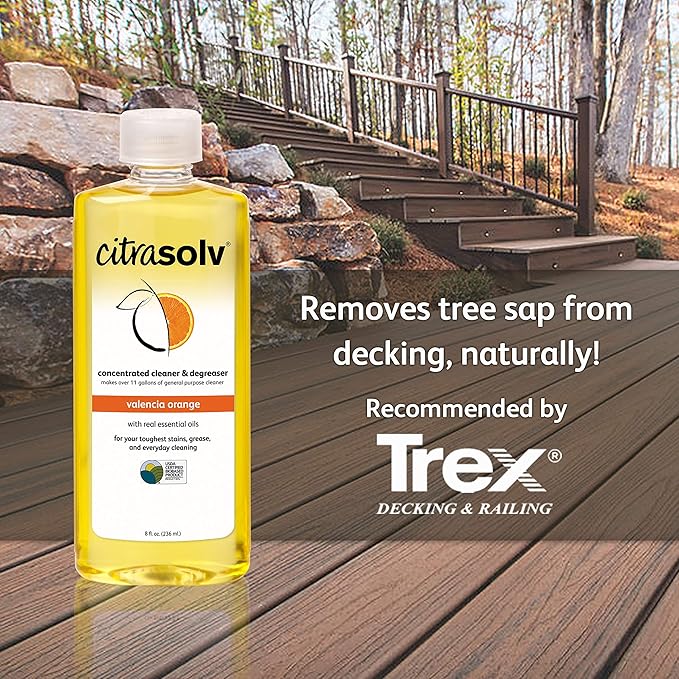 Citra Solv Concentrated Cleaner &amp Degreaser Deodorizer Paint &amp Adhesive Remover for Home and Outdoor Natural Orange Oil Safe Valencia Orange - 32 Fl Oz (3-Pack)