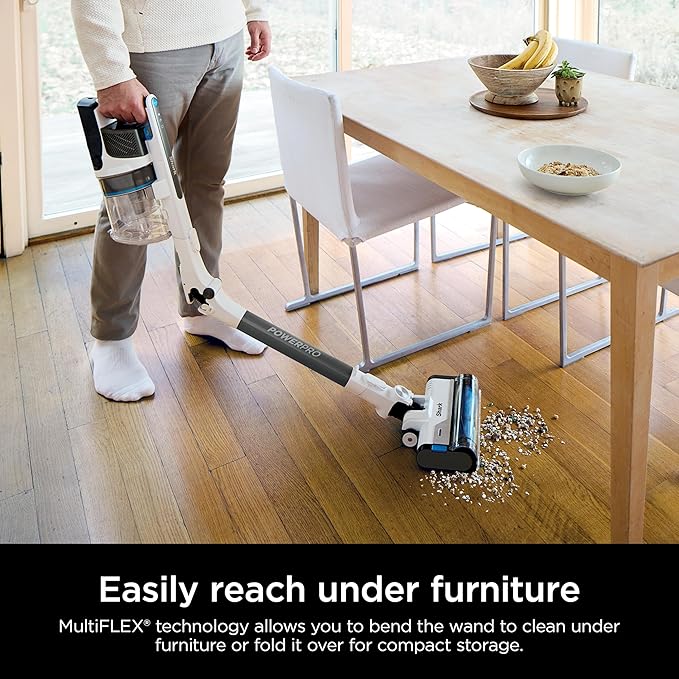 Shark PowerPro Flex Reveal Plus Cordless Vacuum FloorDetect &amp Dirt-Reveal Technology HEPA Filter for Carpets &amp Hard Floors Up to 50-Minute Runtime Powerful Pet Hair Pickup Java IZ382H