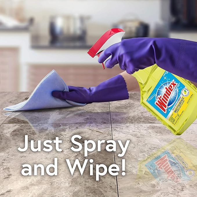 Windex Refill Multipurpose Disinfectant Cleaner Spray Bottle Made from 100% Recycled Plastic Surface Cleaning Spray Citrus Fresh Scent 2L (67.6 Fl Oz) (Pack of 6)