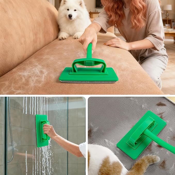 MyLifeUNIT 2 Packs Mesh Screen Cleaner Detachable Window Screen Cleaning Brush Window Screen Cleaners Tool with Wet and Dry Dual-Use