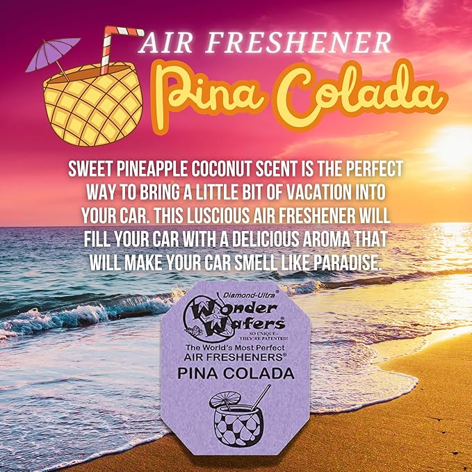 Wonder Wafers 75 count Air Fresheners Individually Wrapped Pina Colada Fragrance