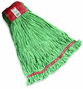 Rubbermaid Commercial Products Wet Mop Head Replacement Large Green Foot Shrinkless Heavy Duty Industrial Wet Mop For Floor Cleaning Office/School/Stadium/Lobby/Restaurant