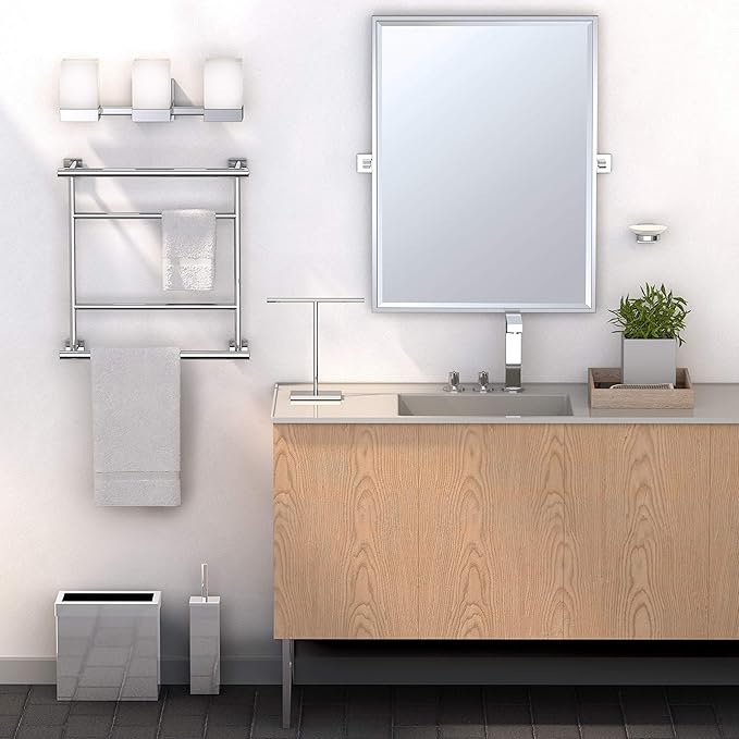 Gatco 1488 Elegant Square Toilet Brush Holder Chrome