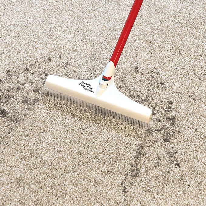 ROBERTS 70-127-3 Carpet Rake &amp Groomer and Zep High Traffic Carpet Cleaner (1 Gallon)