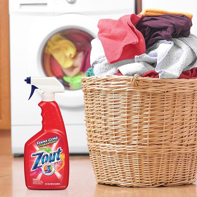 Zout Triple Enzyme Formula Laundry Stain Remover Spray 22 Ounce - Pack of 6