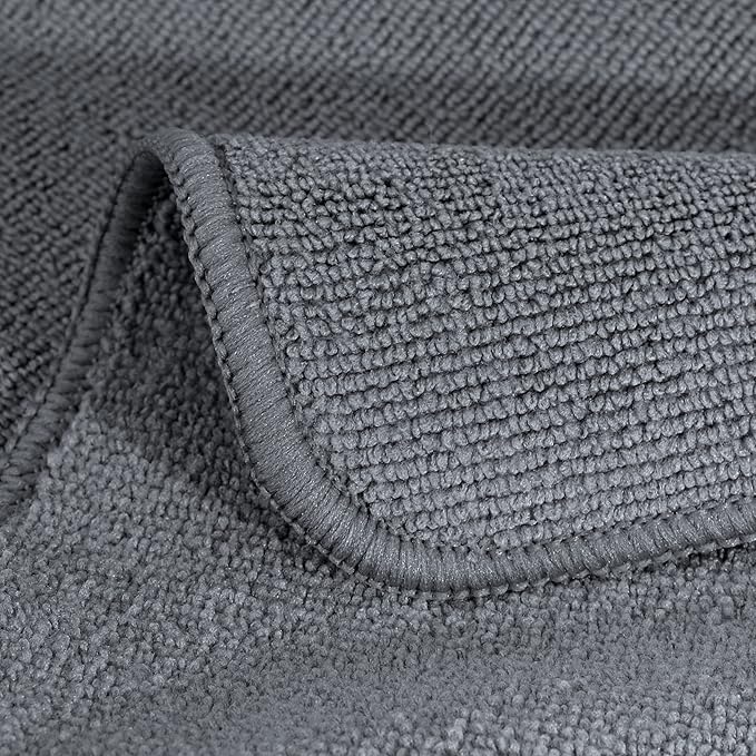 POLYTE Microfiber Cleaning Towel (16x16 12 Pack Professional BlueCamelGray)