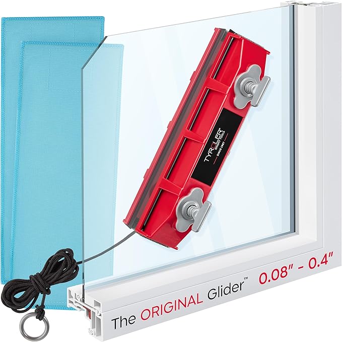 Tyroler Outside Magnetic Window Cleaner Tool | The Glider S-1 AFC Double-Sided Window Cleaner Tool Fits Windows 0.1-0.4 Thick | Magnet Window Cleaner | Magnetic Glass Cleaner | Limpiador magnetico