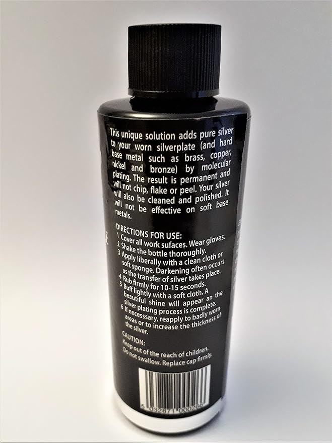 Nushine Silver Maintenance Solution 3.4 Oz - contains pure silver (perfect for worn silver)