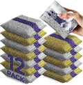 HELOMOR 12 Pack Dish Wash Sponges for Kitchen Heavy Duty Non Scratch Dish Sponge Wire Scrub Sponges for Cleaning Cookware Glass Countertops Pans Pots with Special Scrubbing Strip