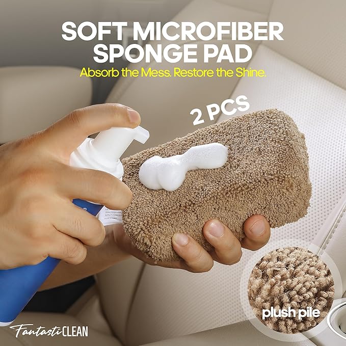 Fantasticlean 9PC Car Detailing KitBoars Hair BrushHorse Hair BristleSuede-Coral ClothCar Dust BrushMicrofiber Towel &amp ApplicatorScratch-Free &amp Ultra-Soft for Leather Seats &amp Interi
