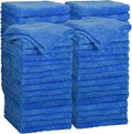 Shimeyao 40 Pcs 16 x 16 Inch Edgeless Microfiber Plush Towels for Cars Detailing Drying Wash Polishing Absorbent Cleaning Cloths 500 GSM(Blue)