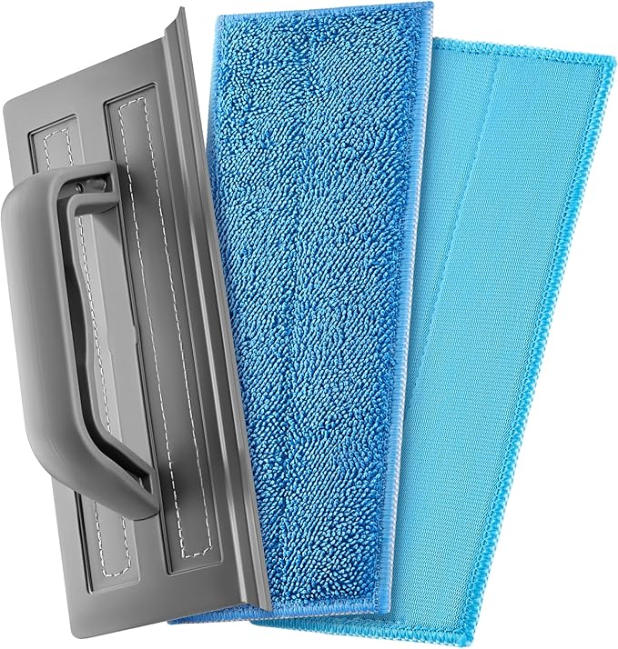 Tyroler Silicone Shower Squeegee for Glass Doors - 10 | 2 Microfiber Scrub &amp Polish Cloths | Multi-Surface Wiper | Perfect Window Squeegee for Home | Squeegee for Shower Glass | Shower Door Squee