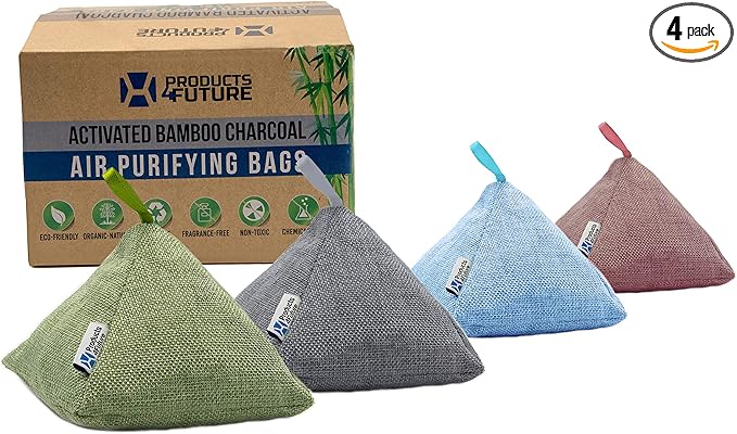 Activated Bamboo Charcoal Bags 4x100g Pyramid