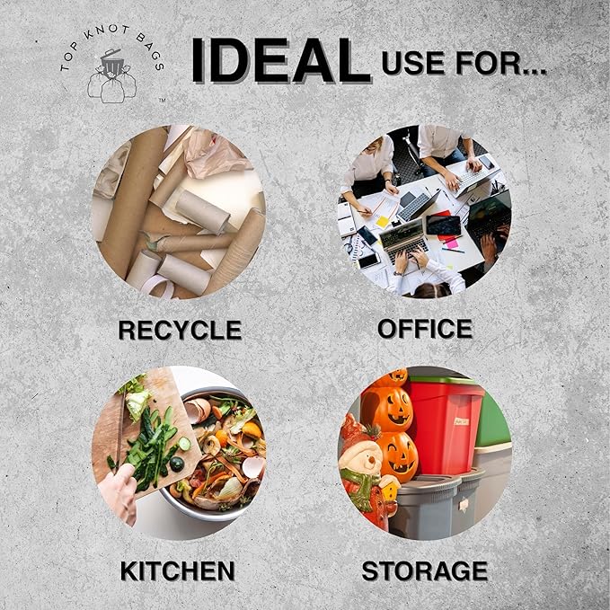 33 Gallon Garbage Trash Bag 33X40 Clear 150 Count Can Liner Bulk 30 Gallon 31 Gallon 32 Gallon 34 Gallon 35 Gallon Made in USA