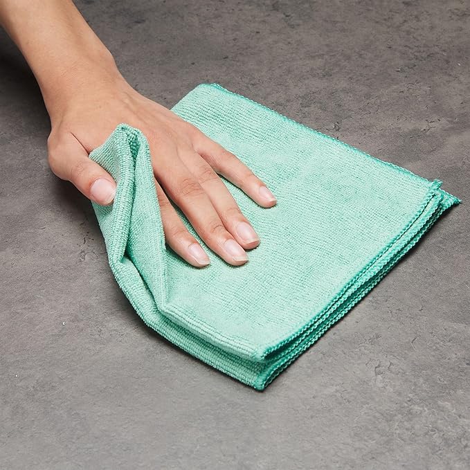 Coastwide Professional Microfiber Cloths 16 x 16 Green 12/Pack