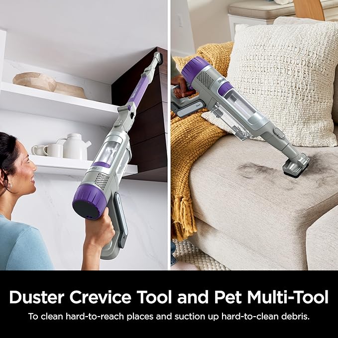Shark PowerDetect Cordless Stick Vacuum Powerful Suction HEPA Filtration 70-Minute Runtime Carpet &amp Hard Floor Portable XL Dust Cup Stick Vacuum for Pet Hair Dark Gray IP1251