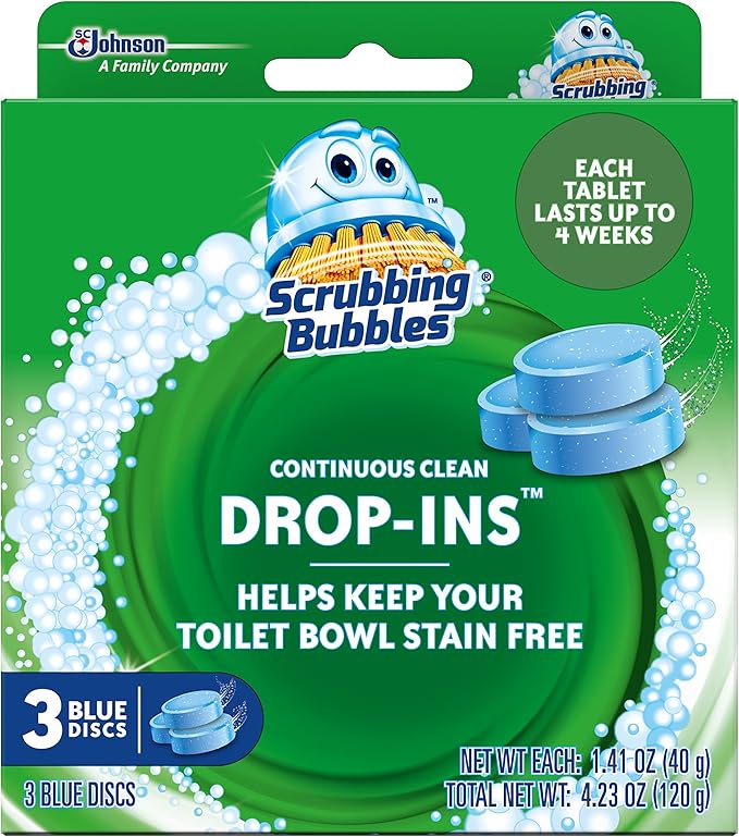 Scrubbing Bubbles Continuous Clean Drop-Ins Blue Discs 3 ct 4.23 oz. - 3 Pack