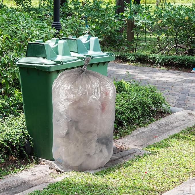 Rosebloom 18 Gallons Large Garbage Bags Large Trash Bags Gray 100 Counts