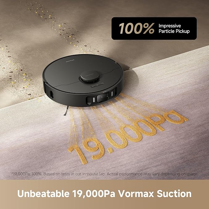 DREAME L40s Ultra AE Robot Vacuum and Mop Combo 19000Pa Suction Self Emptying Dust Box Flexible Mop &amp 167℉ Self Cleaning Washboard Diverse Brush Selection All-in-One Station Auto Refill