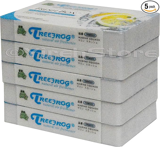 YirehStore Treefrog Fresh Box Marine Squash Scent 5 Pack Last Long Large Size Car Air Freshener