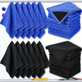 Tudomro 30 Pcs Magnetic Microfiber Cleaning Cloth Dry Erasers Bulk for Most Whiteboards Dry Erase Cloth Cleaner Reusable Home Office 10'' x 10''(Black Blue)