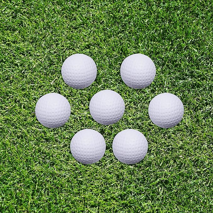 DISCOUNT PROMOS Custom Golf Shaped Squeeze Balls Set of 50 Personalized Bulk Pack - Perfect for Promotional Giveaways - White