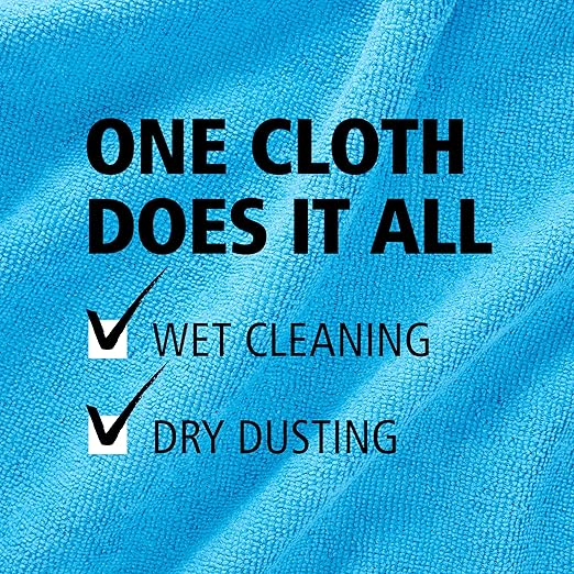 Rubbermaid Commercial Products HYGEN r-40 Recycled Microfiber Cloths 16 X 16 Blue 24-Pack Durable Lint-Free Wet-Dry Cleaning for Home Applianes Cars Custodial Spaces Housekeeping Glass