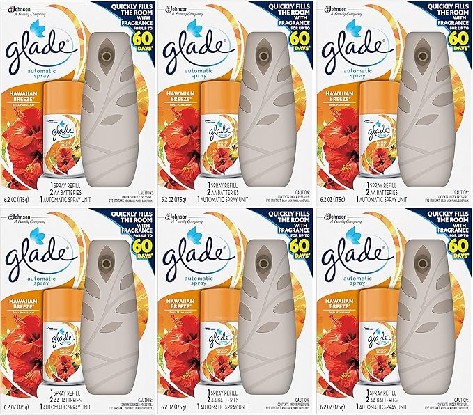Glade Automatic Spray Air Freshener Starter Kit (6.2 Ounce (Pack of 6))