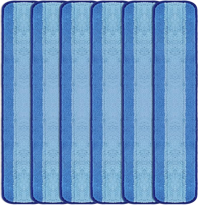 LTWHOME 24 Inch Microfiber Commercial Mop Refill Pads for Wet or Dry Floor Cleaning (Pack of 6)