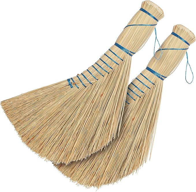REDECKER Whisk Brush Dutch-Style Set of 2 12-1/2 inches Sturdy Hand Brush for Indoor and Outdoor Use Stiff Bristle Design Easily Cleans Floor and Car Mats - Whisk Brushes - Stiff Whisk Broom