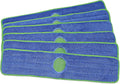 CleanAide Twist Yarn Microfiber Mop Pads with Built-in Scrubber for Spot Cleaning Reusable Flat Mop Heads for Wet or Dry Use Safe on Most Floors Machine Washable 24 Inch 6-Pack Green