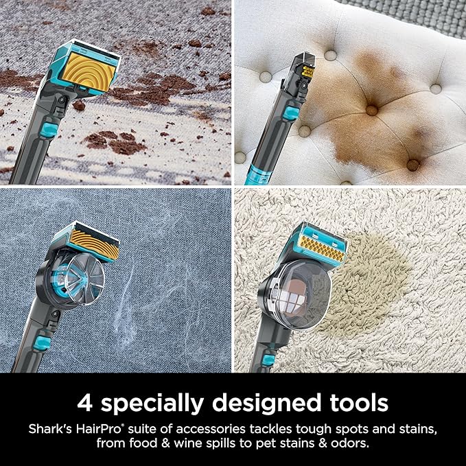 Shark EX301 CarpetXpert HairPro Pet with StainStriker Corded Upright Deep Carpet Rug &amp Upholstery Cleaner Pet Stain Remover Gray (Renewed)