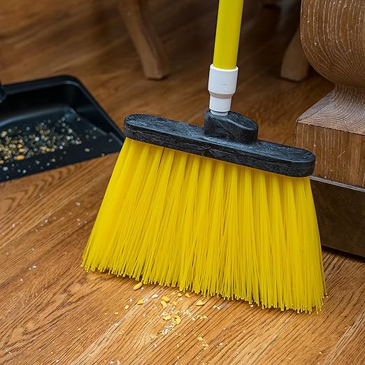 SPARTA Spectrum Duo-Sweep Unflagged Bristle Angle Broom with Handle 56 - Yellow