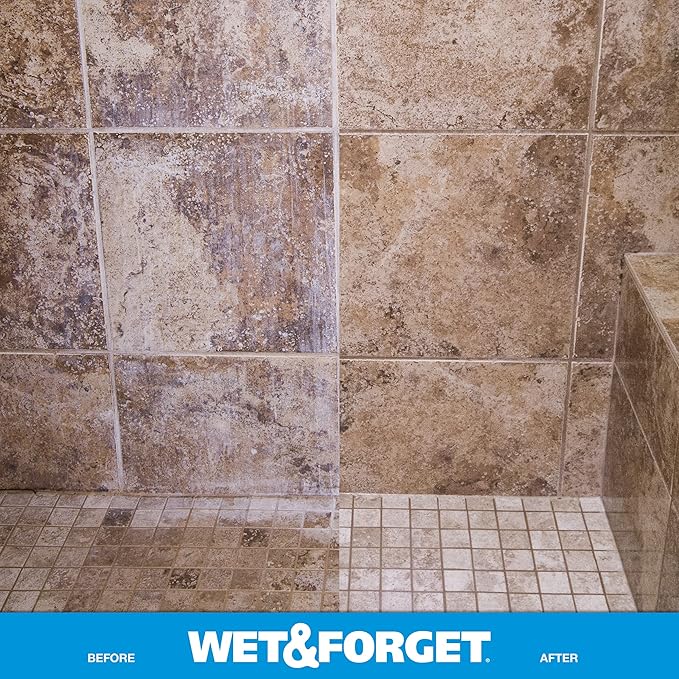 Wet &amp Forget Shower Cleaner Spray Multi-Surface Weekly Application Requires No Scrubbing Bleach-Free Formula Ready to Use Fresh Scent 3 Months of Cleaning 64 Fluid Ounces 1 Pack