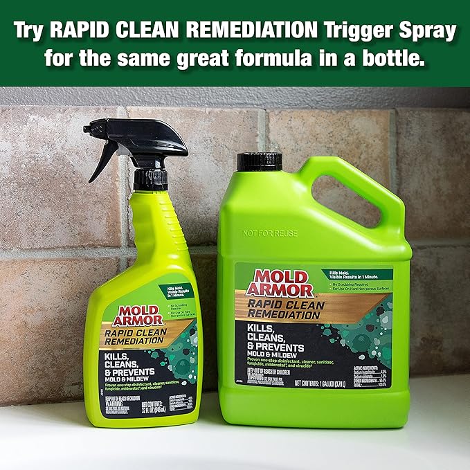 Mold Armor Rapid Clean Remediation 1 Gallon Kills Cleans &amp Prevents Mold &amp Mildew